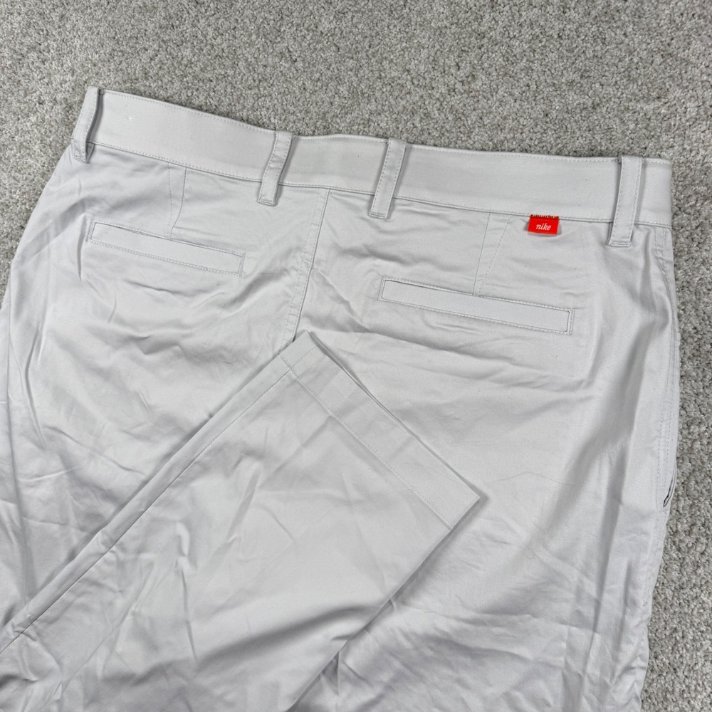 Nike Golf Pants Mens 36x32 Gray Dri-FIT Flat Front Chino Trousers 01140